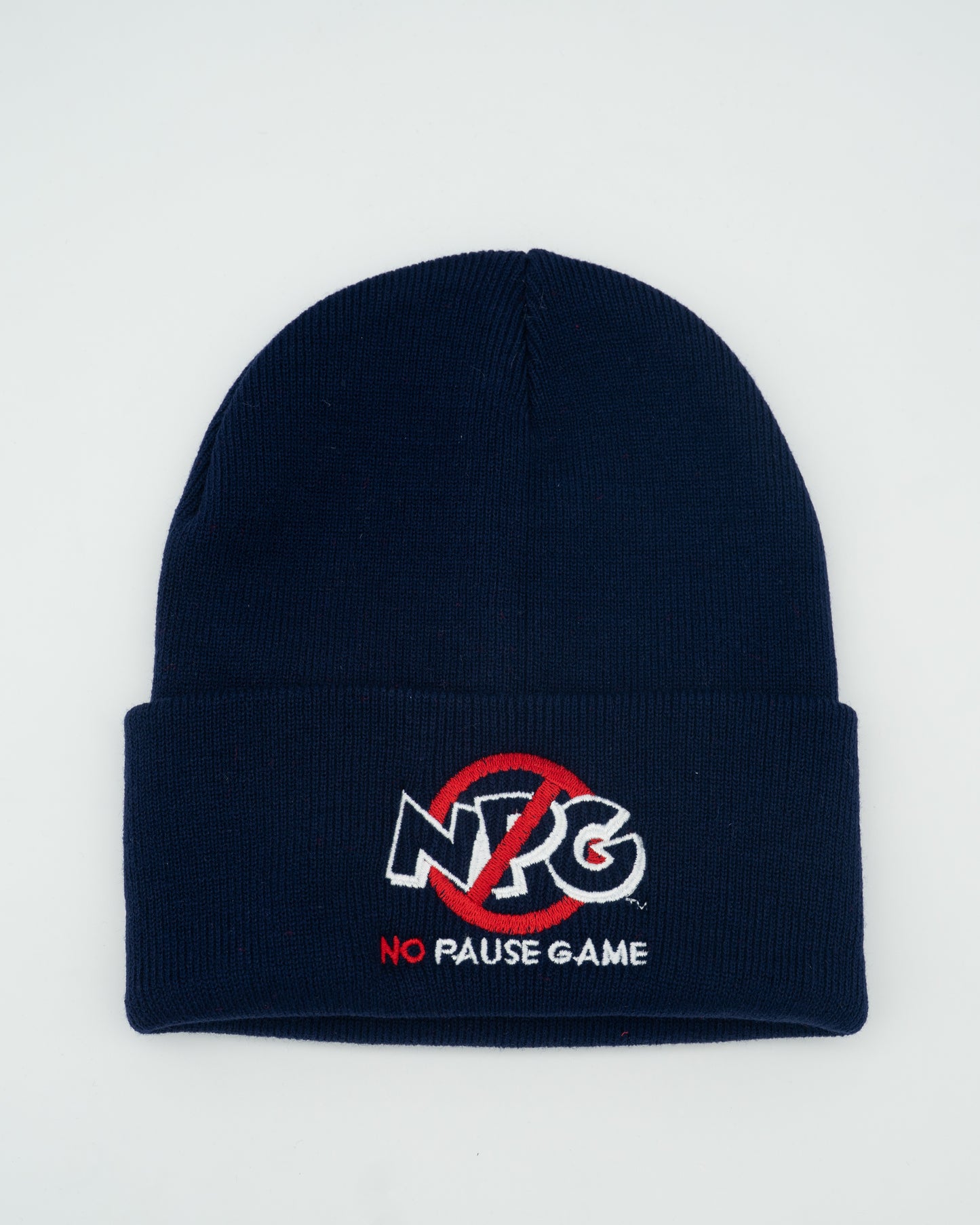 NPG Blue Embroidered Beanie