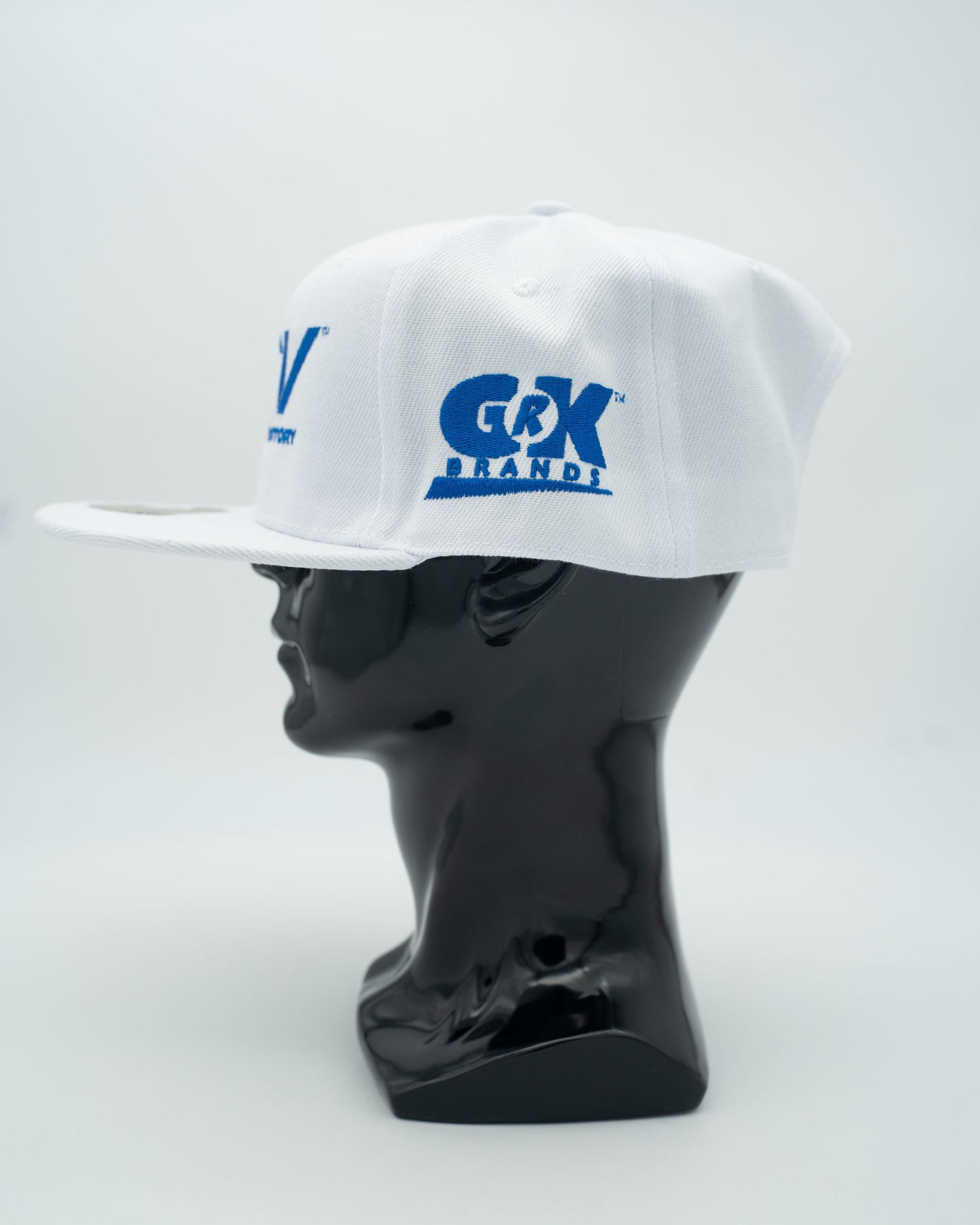 DTV White Embroidered Caps
