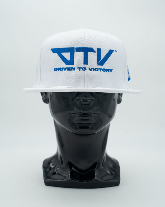 DTV White Embroidered Caps