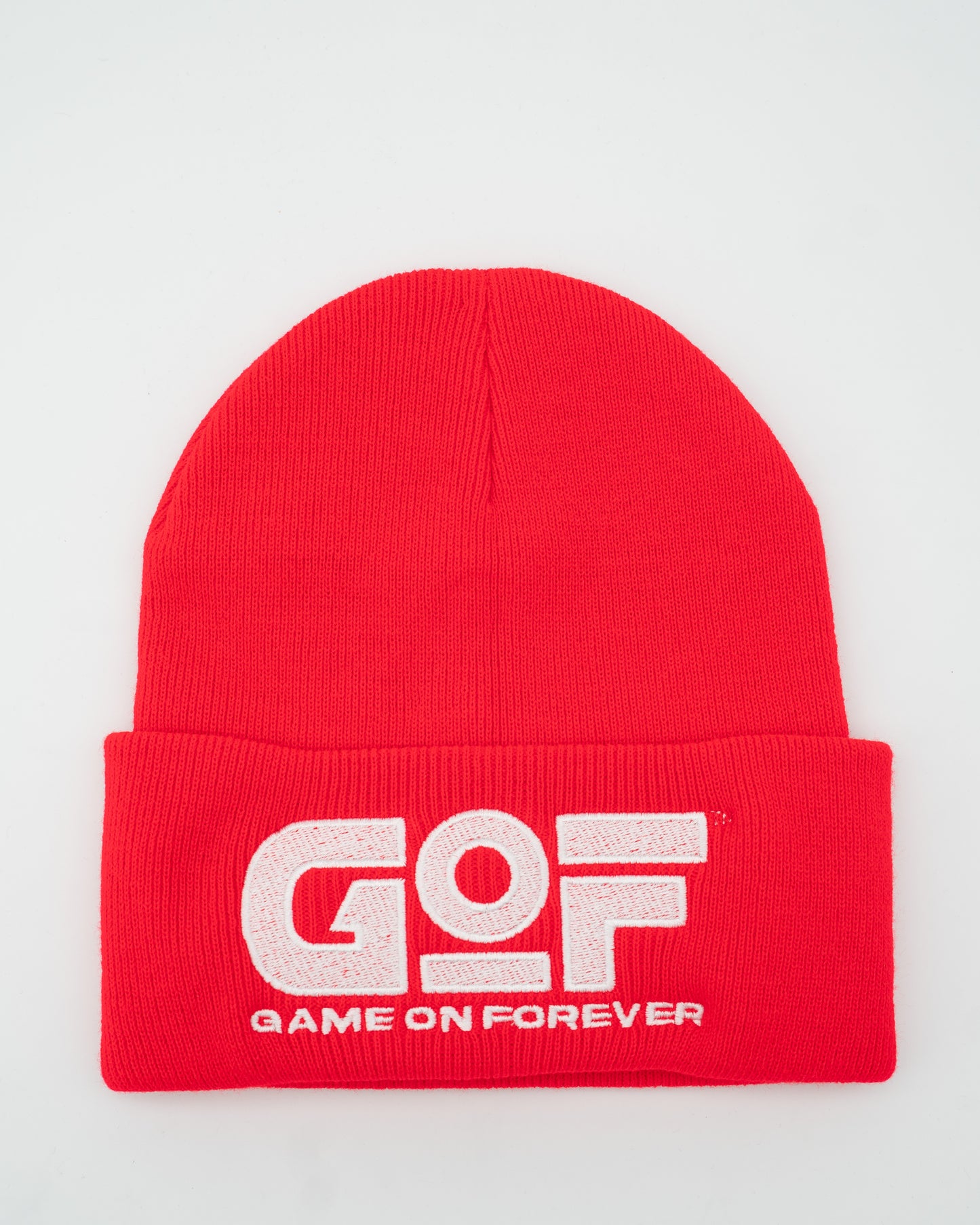 GOF Red Embroidered Beanie