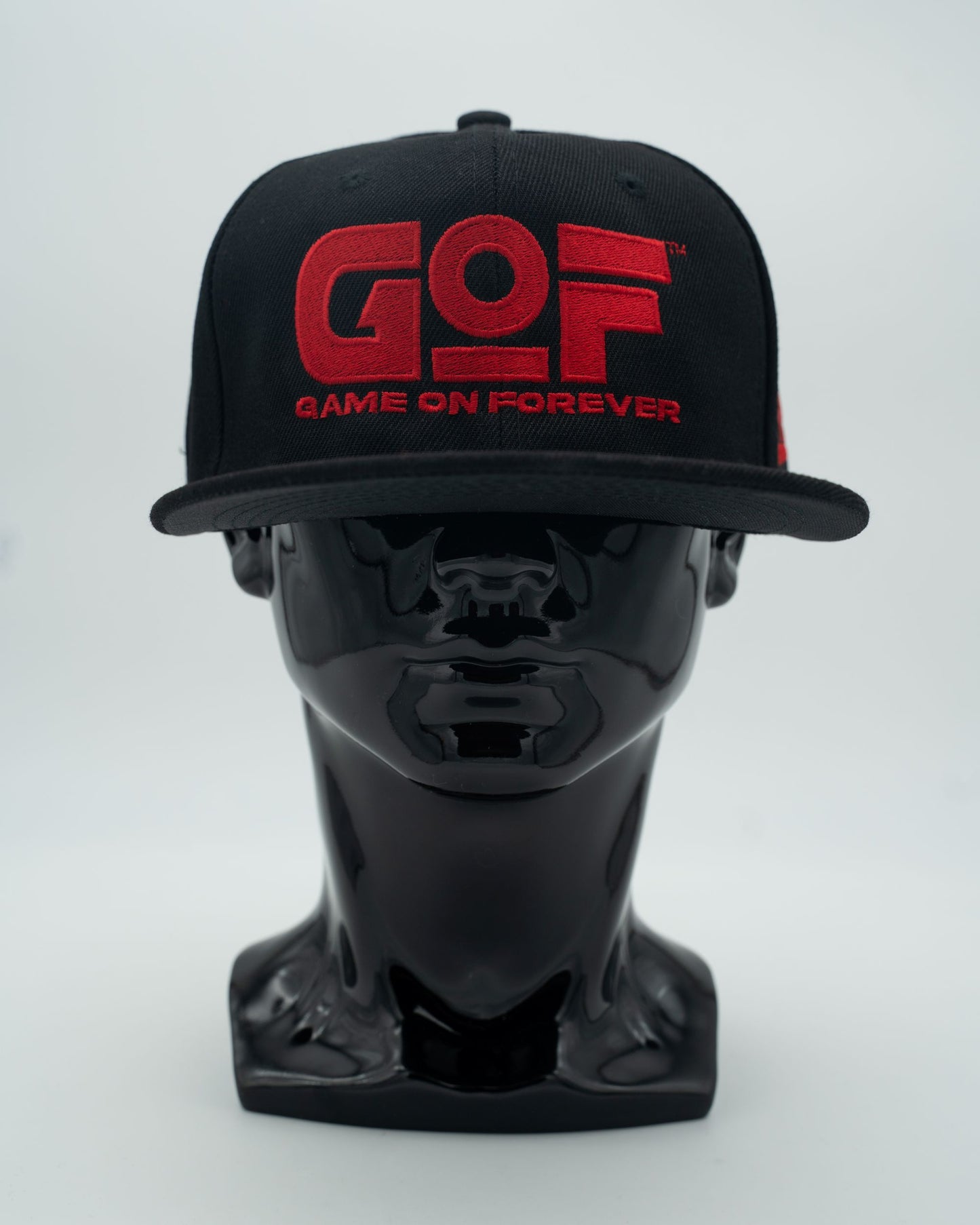 GOF Black Embroidered Caps