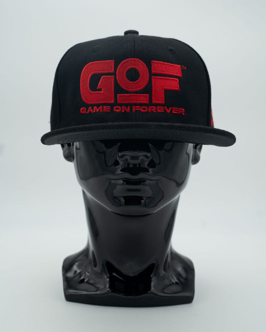 GOF Black Embroidered Caps