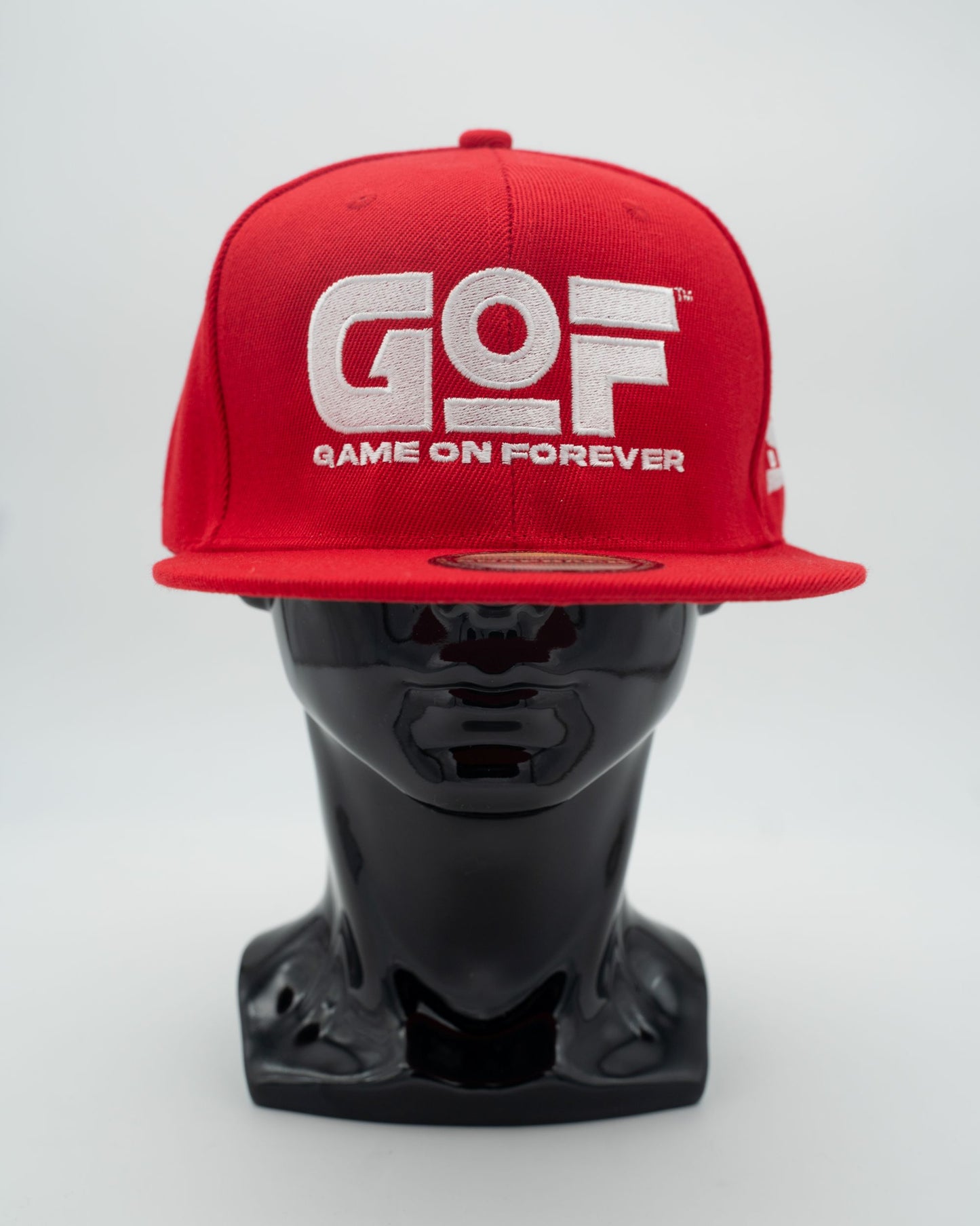 GOF Red Embroidered Caps