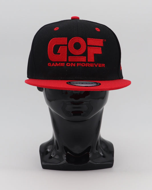 GOF Black & Red Embroidered Caps