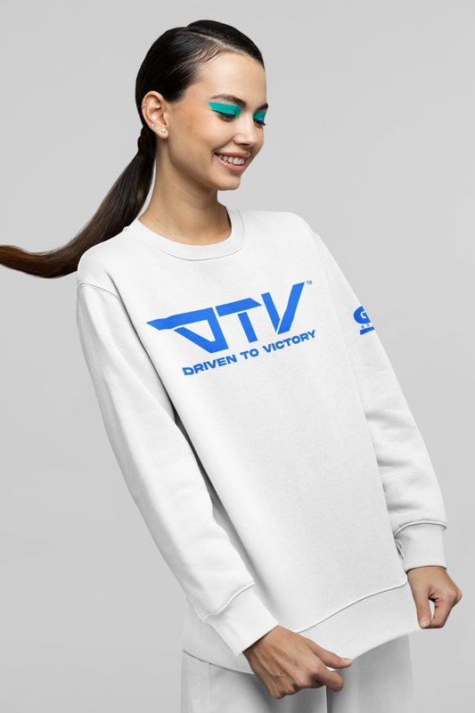 DTV White Crewneck Sweatshirts