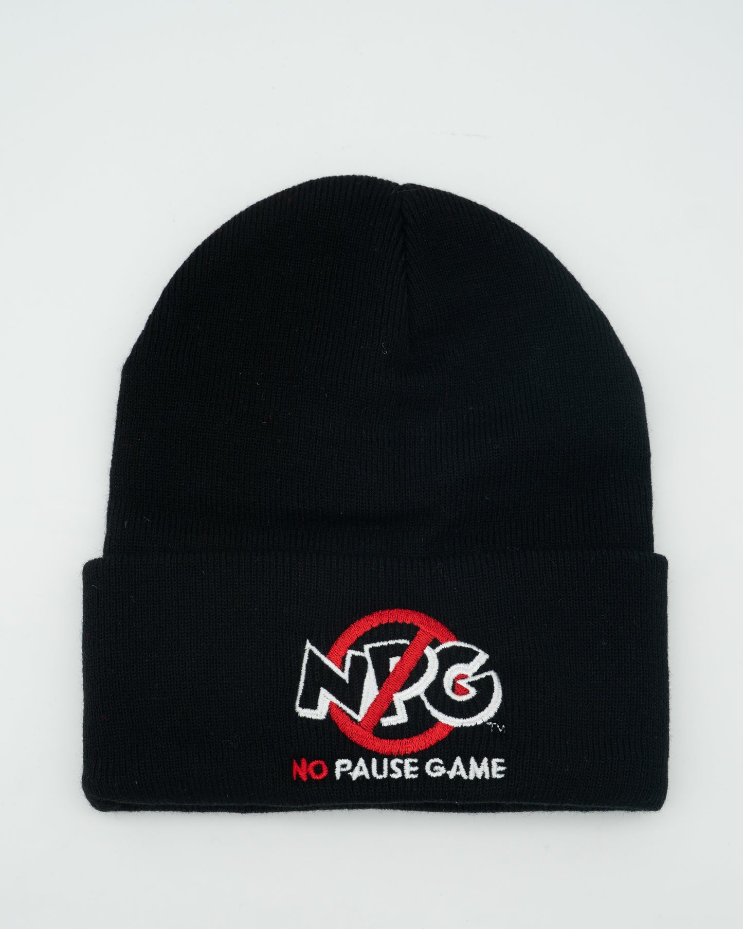 NPG Black Embroidered Beanie