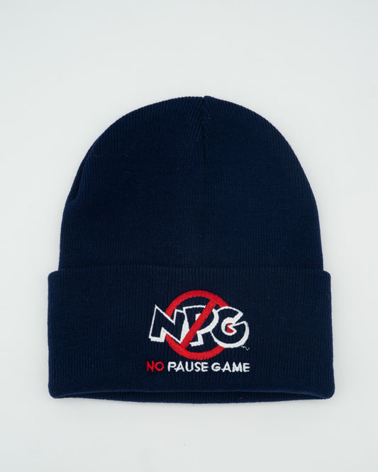 NPG Blue Embroidered Beanie